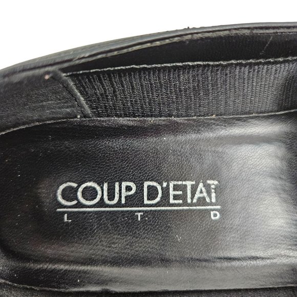 Coup D'Etat Womens Shoes Size 7.5M Harriet Pumps Black Faux Leather Slip On - Picture 7 of 8